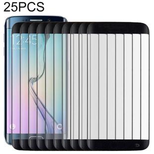 25 PCS For Galaxy S6 Edge Plus / G928 0.3mm 9H Surface Hardness 3D Curved Surface Full Screen Cover Explosion-proof Tempered Glass Film (Black)