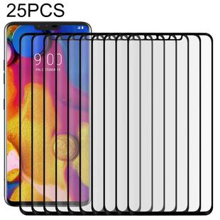 25 PCS For LG V40 ThinQ 0.3mm 9H Surface Hardness 3D Curved Edge Full Screen Tempered Glass Film