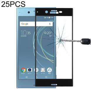 25 PCS For Sony Xperia XZs 0.33mm 9H Surface Hardness 3D Curved Full Screen Tempered Glass Screen Protector (Black)