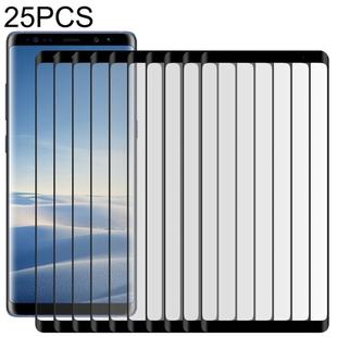 25 PCS For Galaxy Note8 0.3mm 9H Surface Hardness 2.5D Curved Edge Full Screen Full Glue Tempered Glass Film (Black)