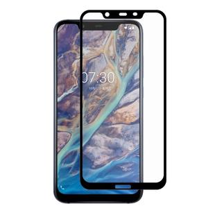 ENKAY Hat-prince Full Glue 0.26mm 9H 2.5D Tempered Glass Film for Nokia 7.1 Plus / X7 (Black)