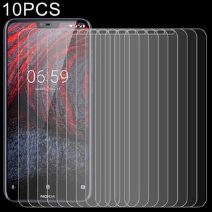 10 PCS 0.26mm 9H 2.5D Explosion-proof Tempered Glass Film for Nokia 6.1 Plus