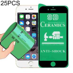 25 PCS 2.5D Full Glue Full Cover Ceramics Film for iPhone 6(Black)