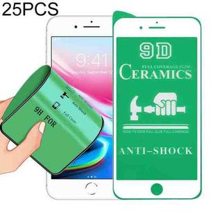 25 PCS 2.5D Full Glue Full Cover Ceramics Film for iPhone 8 / 7(White)