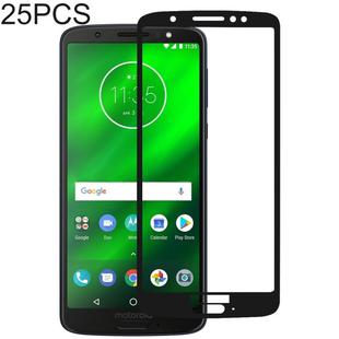 25 PCS Full Glue Full Cover Screen Protector Tempered Glass film for Motorola Moto G6