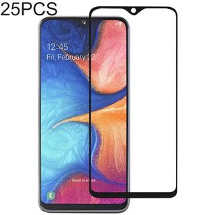25 PCS Full Glue Full Cover Screen Protector Tempered Glass film for Galaxy A20e
