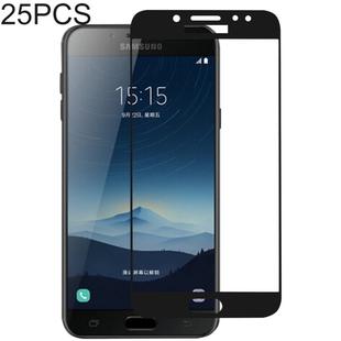25 PCS Full Glue Full Cover Screen Protector Tempered Glass film for Galaxy C7 (2017) / J7+