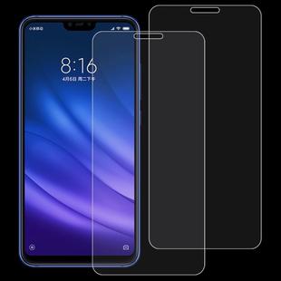 2 PCS 0.26mm 9H Surface Hardness 2.5D Full Screen Tempered Glass Film for Xiaomi Mi 8 Lite
