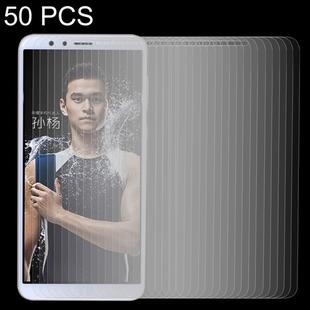 50 PCS for  Huawei Honor Play 7X 0.26mm 9H Surface Hardness 2.5D Explosion-proof Tempered Glass Screen Film, No Retail Package