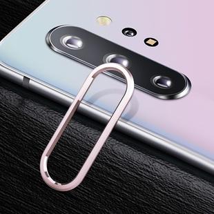 For Galaxy Note 10+ 0.15mm 9H Border Membrane Round Edge Rear Camera Lens Tempered Glass Film Guard Circle (Rose Gold)