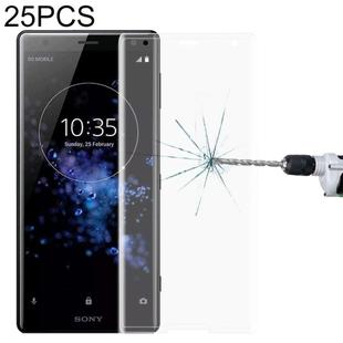 25 PCS For Sony Xperia XZ2 Compact 0.3mm 9H Surface Hardness 3D Explosion-proof Tempered Glass Screen Film