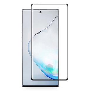 For Galaxy Note 10+  0.3mm 9H Surface Hardness 3D Curved Edge Glue Curved Full Screen Tempered Glass Film, Fingerprint Unlock Is Supported (Black)