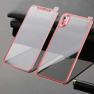 Titanium Alloy Edge Full Coverage Front + Back Tempered Glass Screen Protector for iPhone XR (Red)