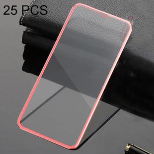 For iPhone 11 Pro Max / XS Max 25pcs Titanium Alloy Metal Edge Full Coverage Front Tempered Glass Screen Protector(Red)