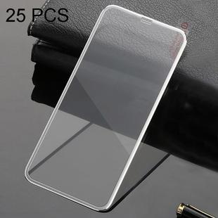 25 PCS Titanium Alloy Metal Edge Full Coverage Front Tempered Glass Screen Protector for iPhone 11 Pro Max / XS Max(Silver)
