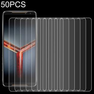 50 PCS For ASUS ROG Phone 2 (ZS660KL) 2.5D Non-Full Screen Tempered Glass Film