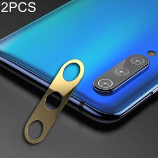 2 PCS 10D Full Coverage Mobile Phone Metal Rear Camera Lens Protection Ring Cover for Xiaomi Mi 9 SE(Gold)