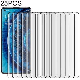 25 PCS For OPPO Find X2 Pro 9H HD 3D Curved Edge Tempered Glass Film (Black)