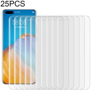 25 PCS For Huawei P40 Pro 9H HD 3D Curved Edge Tempered Glass Film (Transparent)