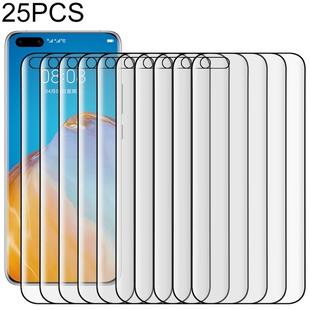 25 PCS For Huawei P40 Pro 9H HD 3D Curved Edge Tempered Glass Film (Black)