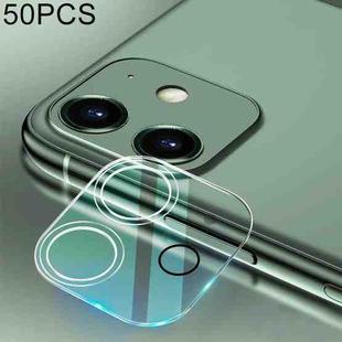 For iPhone 12 50pcs HD Rear Camera Lens Protector Tempered Glass Film