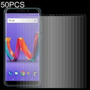 50 PCS For Wiko View 2 Plus 0.26mm 9H Surface Hardness 2.5D Tempered Glass Film Front Screen Protector