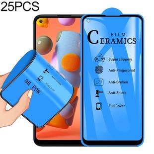 25 PCS For Samsung Galaxy A11 / M11 / Motorola Moto G8 2.5D Full Glue Full Cover Ceramics Film