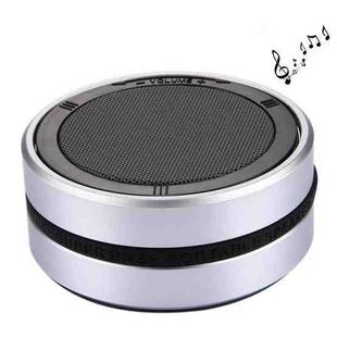 X1 Portable Round Shaped Bluetooth Stereo Speaker, with Built-in MIC, Support 360 Degree Spining Volume Control &Hands-free Calls & TF Card & AUX IN, Bluetooth Distance: 10m(Silver)
