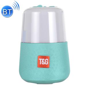 T&G TG168 Portable Wireless Bluetooth V5.0 Stereo Speaker with Handle, Built-in MIC, Support Flashing LED Light & TF Card & U Disk & AUX IN & FM(Cyan)