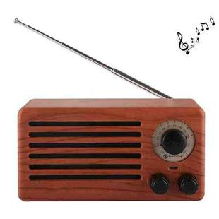 New Ri Xing NR-3013 Portable Wood Texture Retro FM Radio Wireless Bluetooth Stereo Speaker with Antenna, For Mobile Phones / Tablets / Laptops, Support Hands-free Call & TF Card & AUX Input & USB Drive Slot, Bluetooth Distance: 10m