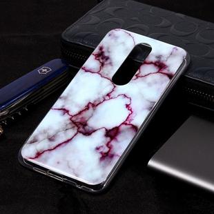 Marble Pattern Soft TPU Case For Nokia 6.1 Plus (Nokia X6)(Red)