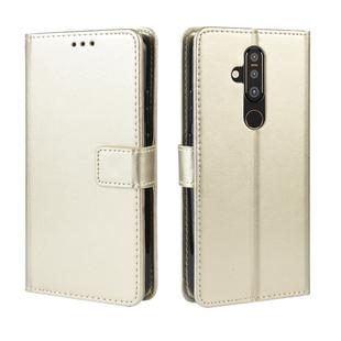 Crazy Horse Texture Horizontal Flip Leather Case for Nokia X71 (8.1 Plus), with Holder & Card Slots & Wallet (Gold)