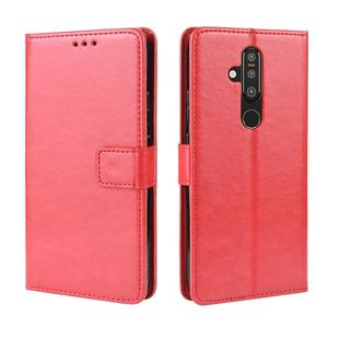 Crazy Horse Texture Horizontal Flip Leather Case for Nokia X71 (8.1 Plus), with Holder & Card Slots & Wallet (Red)