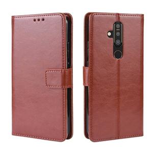 Crazy Horse Texture Horizontal Flip Leather Case for Nokia X71 (8.1 Plus), with Holder & Card Slots & Wallet (Brown)