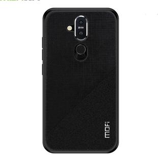 MOFI Shockproof TPU + PC + Cloth Pasted Case for NOKIA X7 / 7.1 Plus(Black)