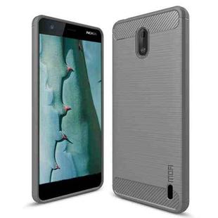 MOFI Brushed Texture Carbon Fiber Soft TPU Case for Nokia 2 (Grey)