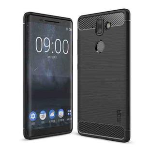 MOFI Brushed Texture Carbon Fiber Soft TPU Case for Nokia 8 Sirocco (Black)