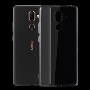 For Nokia 7 Plus 0.75mm Ultra-thin Transparent TPU Protective Case(Transparent)