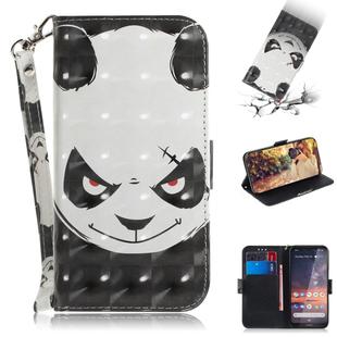 3D Colored Drawing Angry Bear Pattern Horizontal Flip Leather Case for Nokia 3.2, with Holder & Card Slots & Wallet