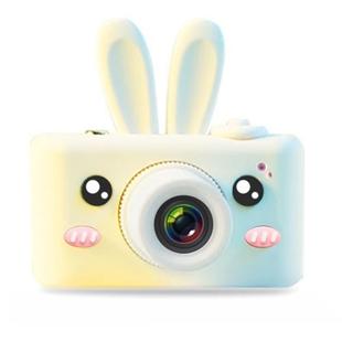 D3 PLUS 1200W Pixel Lens Rabbit Cartoon Mini Digital Sport Camera with 2.0 inch Screen for Children (Blue)