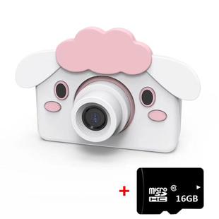D9 8.0 Mega Pixel Lens Fashion Thin and Light Mini Digital Sport Camera with 2.0 inch Screen & Sheep Shape Protective Case & 16G Memory for Children