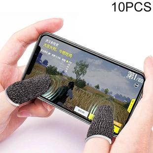 10 PCS Nylon + Conductive Fiber Non-slip Sweat-proof Mobile Phone Game Touch Screen Finger Cover for Thumb / Index Finger (Black White)