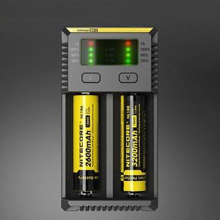 Nitecore NEW i2 Intelligent Digi Smart Charger with LED Indicator for 14500, 16340 (RCR123), 18650, 22650, 26650, Ni-MH and Ni-Cd (AA, AAA) Battery