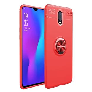 lenuo Shockproof TPU Case for OnePlus 7, with Invisible Holder (Red)