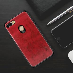 MOFI PC+TPU+PU Leather Protective Back Case for OPPO F9 (F9 Pro) (Red)