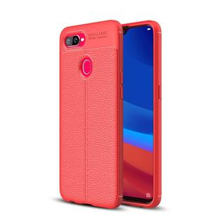 Litchi Texture TPU Shockproof Case for OPPO F9 (F9 Pro) & OPPO A7x(Red)