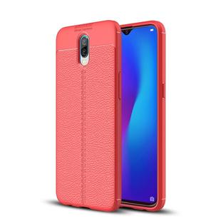 Litchi Texture TPU Shockproof Case for OPPO R17 (Red)