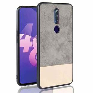 Shockproof Color Matching Denim PC + PU + TPU Protective Case for OPPO F11 Pro (Grey)