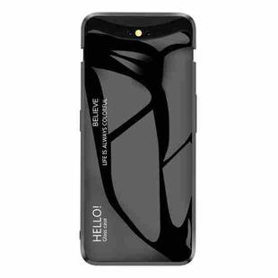 Gradient Color Glass Case for OPPO Find X (Black)