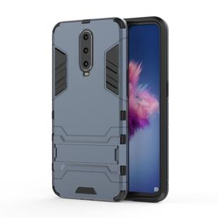 Shockproof PC + TPU  Case for OPPO R17 Pro, with Holder (Navy Blue)